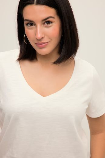 Plus size veliki brojevi Majica V ovratnika za punije