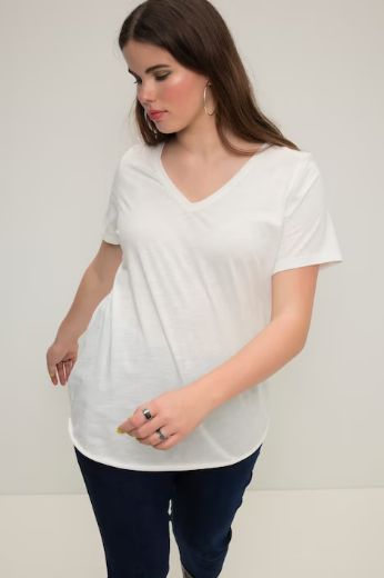 Plus size veliki brojevi Majica V ovratnika za punije