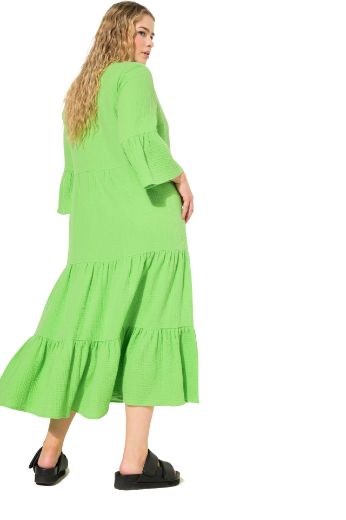 Plus size veliki brojevi Haljina 3/4 rukavi A kroja duži model za punije