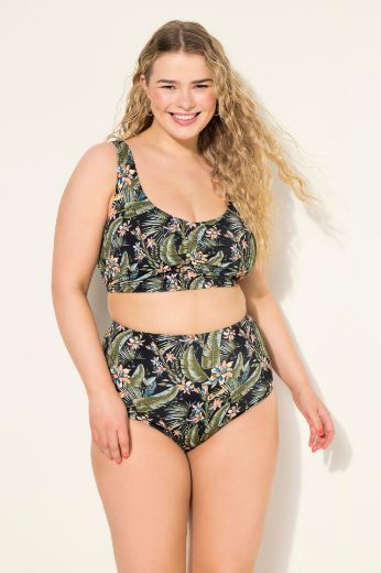 Plus size veliki brojevi Kupaći kostim donji dio s tropskim printom za punije