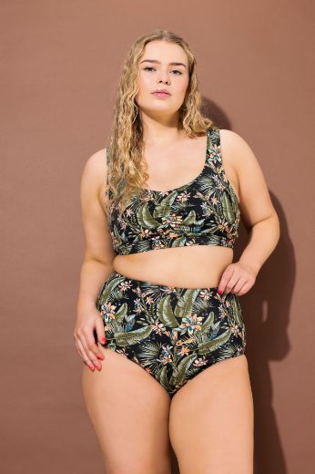 Plus size veliki brojevi Kupaći kostim donji dio s tropskim printom za punije
