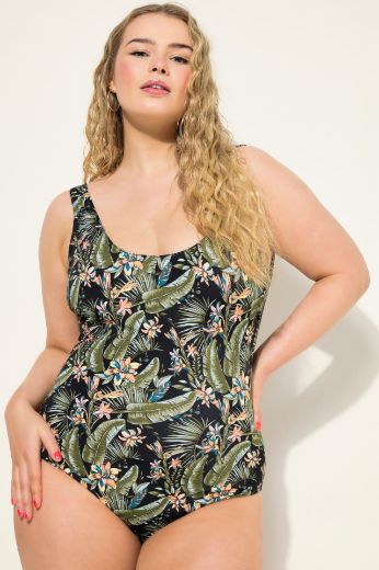 Plus size veliki brojevi Kupaći kostim jednodijelni s blago podstavljenim košaricama za punije