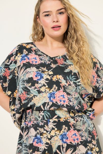 Veliki brojevi Bluza kratkih rukava širi kroj moda za punije