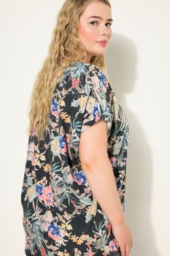 Plus size veliki brojevi Bluza kratkih rukava širi kroj za punije