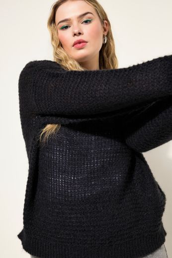 Plus size veliki brojevi Pulover pleteni dugih rukava za punije