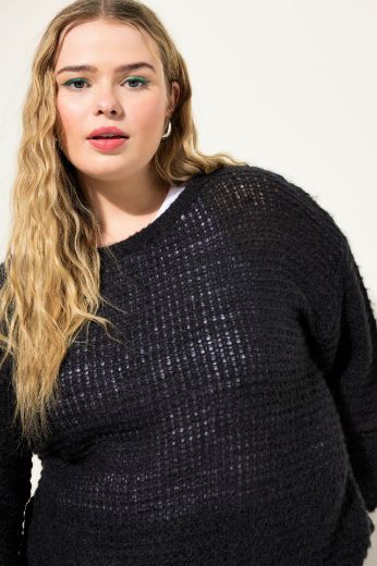 Plus size veliki brojevi Pulover pleteni dugih rukava za punije