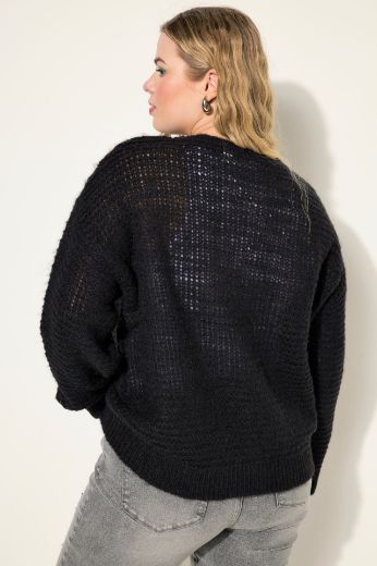 Plus size veliki brojevi Pulover pleteni dugih rukava za punije