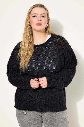 Plus size veliki brojevi Pulover pleteni dugih rukava za punije