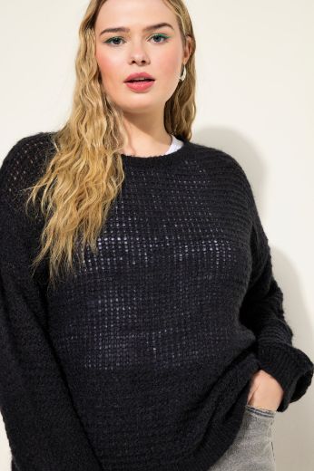 Plus size veliki brojevi Pulover pleteni dugih rukava za punije