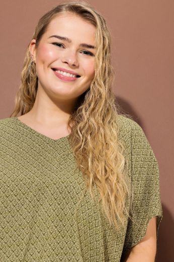 Plus size veliki brojevi Bluza kratkih rukava širi kroj za punije