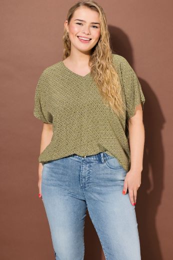 Plus size veliki brojevi Bluza kratkih rukava širi kroj za punije