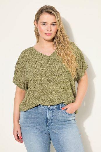 Plus size veliki brojevi Bluza kratkih rukava širi kroj za punije