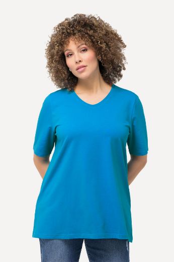 Plus size veliki brojevi Majica V izreza A kroja kratkih rukava za punije