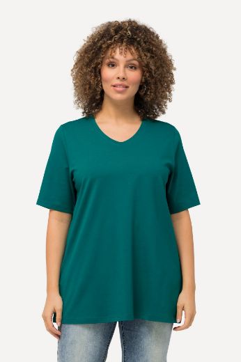 Plus size veliki brojevi Majica V izreza A kroja kratkih rukava za punije