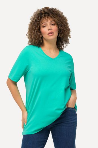 Plus size veliki brojevi Majica V izreza A kroja kratkih rukava za punije
