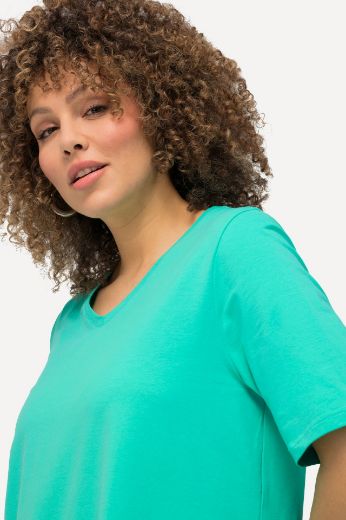 Plus size veliki brojevi Majica V izreza A kroja kratkih rukava za punije