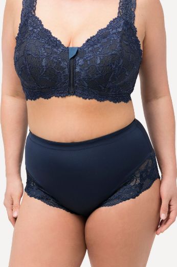 Plus size veliki brojevi Gaćice visokog struka s dodatkom ukrasne čipke za punije