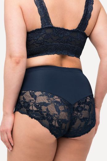 Plus size veliki brojevi Gaćice visokog struka s dodatkom ukrasne čipke za punije