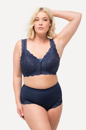 Plus size veliki brojevi Gaćice visokog struka s dodatkom ukrasne čipke za punije