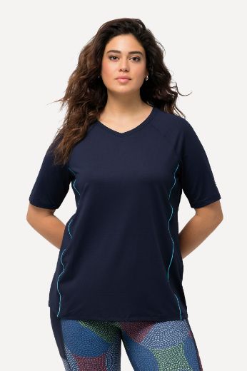 Plus size veliki brojevi Majica sportska kratkih rukava V izreza za punije