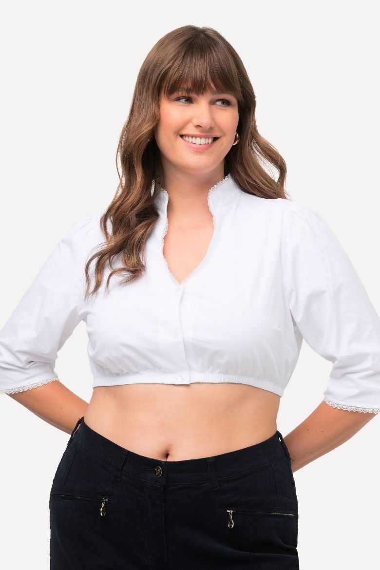 Plus size veliki brojevi Bluza s 3/4 rukavima kratki model za punije
