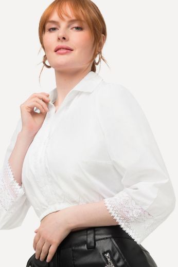Plus size veliki brojevi Bluza s 3/4 rukavima kratki model za punije