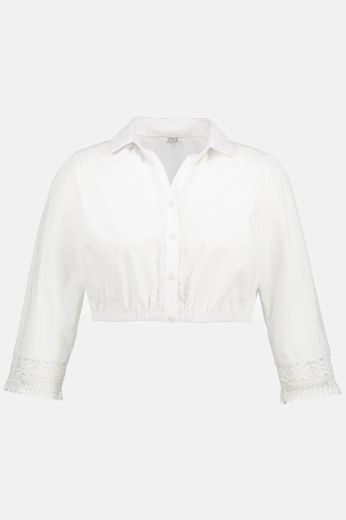 Plus size veliki brojevi Bluza s 3/4 rukavima kratki model za punije