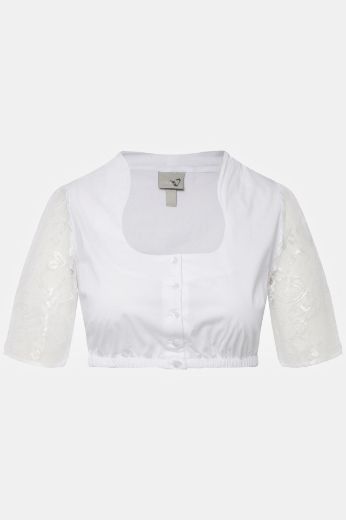 Plus size veliki brojevi Bluza kratkih rukava s dodatkom čipke za punije