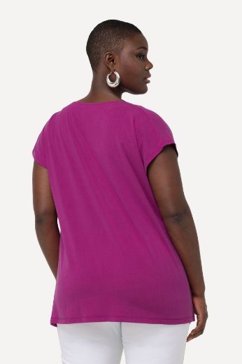 Plus size veliki brojevi Majica kratkih rukava s nabranim izrezom za punije