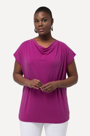 Plus size veliki brojevi Majica kratkih rukava s nabranim izrezom za punije
