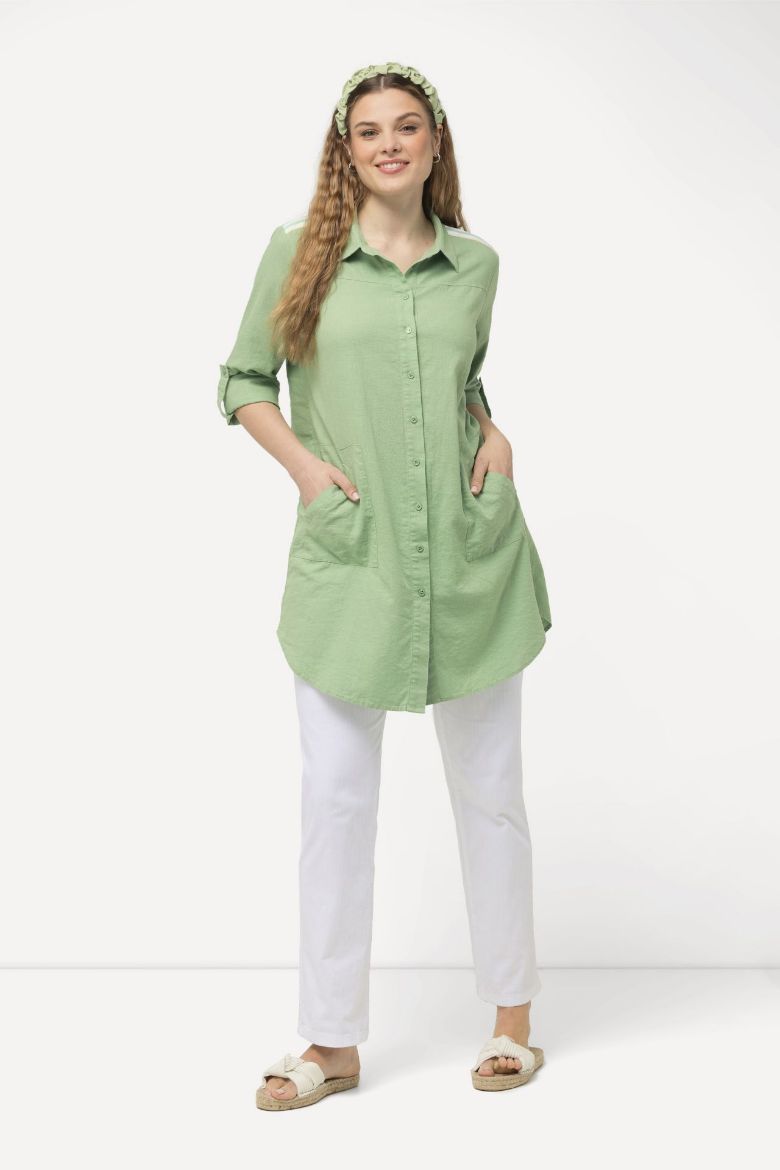 Plus size veliki brojevi Bluza dugih rukava duži model za punije