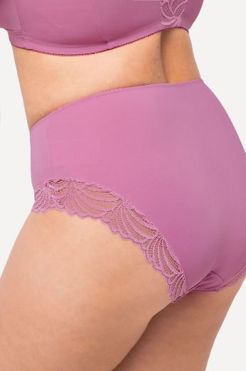 Plus size veliki brojevi Gaćice srednje visokog kroja s dodatkom ukrasne čipke za punije