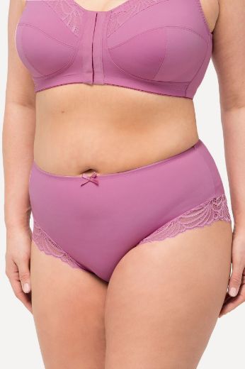 Plus size veliki brojevi Gaćice srednje visokog kroja s dodatkom ukrasne čipke za punije
