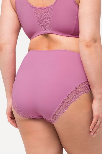 Plus size veliki brojevi Gaćice srednje visokog kroja s dodatkom ukrasne čipke za punije