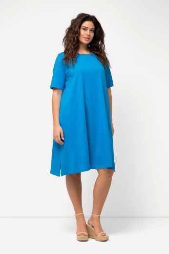 Plus size veliki brojevi Haljina Midi kratkih rukava A kroja za punije