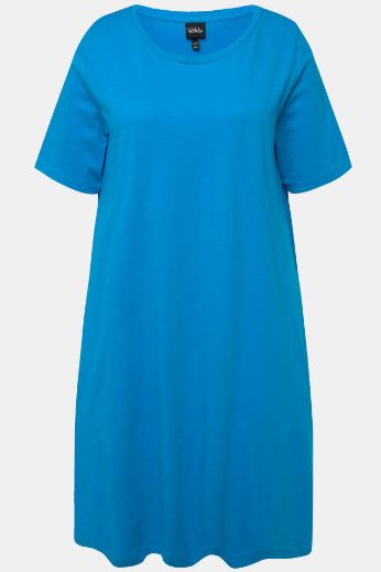 Plus size veliki brojevi Haljina Midi kratkih rukava A kroja za punije