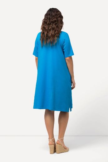 Plus size veliki brojevi Haljina Midi kratkih rukava A kroja za punije