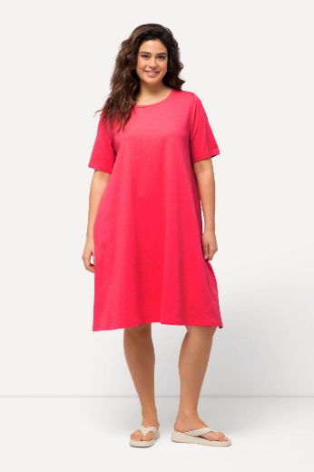 Plus size veliki brojevi Haljina Midi kratkih rukava A kroja za punije