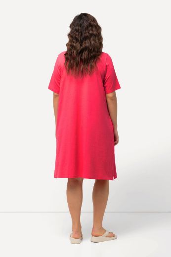 Plus size veliki brojevi Haljina Midi kratkih rukava A kroja za punije