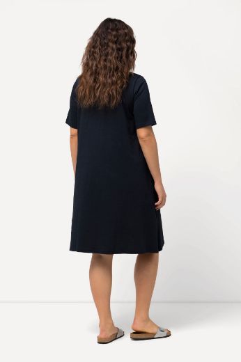 Plus size veliki brojevi Haljina Midi kratkih rukava A kroja za punije