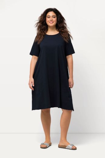 Plus size veliki brojevi Haljina Midi kratkih rukava A kroja za punije