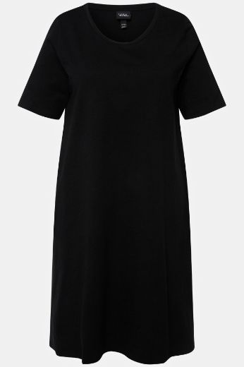 Plus size veliki brojevi Haljina Midi kratkih rukava A kroja za punije
