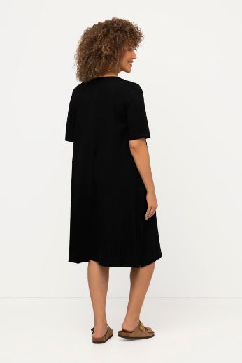 Plus size veliki brojevi Haljina Midi kratkih rukava A kroja za punije