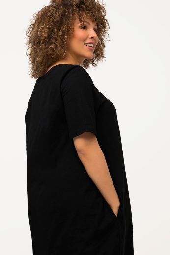 Plus size veliki brojevi Haljina Midi kratkih rukava A kroja za punije