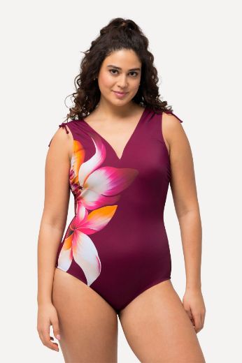 Plus size veliki brojevi Kupaći kostim jednodijelni V izreza za punije