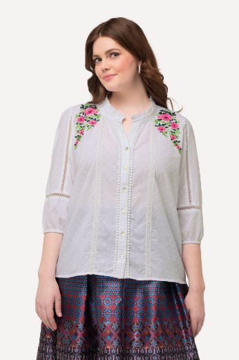 Plus size veliki brojevi Bluza s 3/4 rukavima i cvijetnim uzorkom za punije