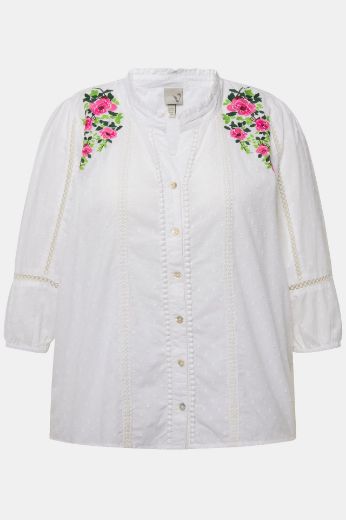 Plus size veliki brojevi Bluza s 3/4 rukavima i cvijetnim uzorkom za punije