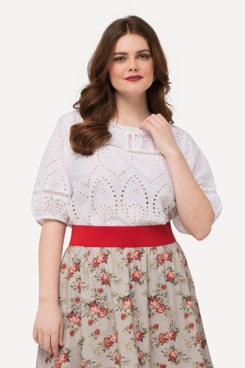 Plus size veliki brojevi Bluza kratkih rukava okruglog izreza za punije