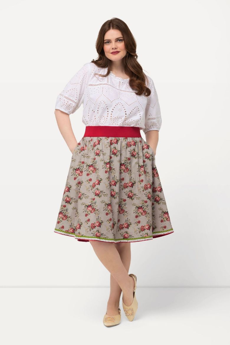 Plus size veliki brojevi Suknja cvijetnog uzorka za punije