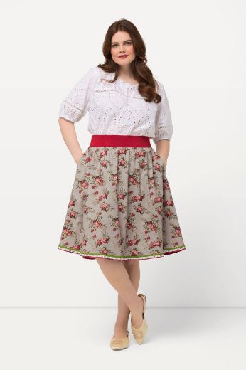 Plus size veliki brojevi Suknja cvijetnog uzorka za punije